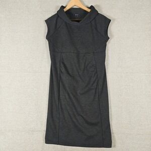 Gap Maternity Gray Funnel Neck Sleeveless Ponte Knit Sheath Dress Size M
